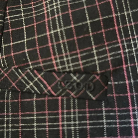 IZOD XFG Stretch golf black pink white plaid pants 5 pocket stretch snap and zip - Picture 8 of 8